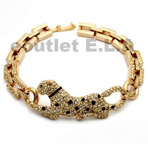 QUALITY SWAROVSKI CRYSTAL LEOPARD BRACELET